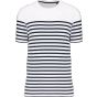 Kariban T-shirt marin col rond Bio homme white/navy_stripe