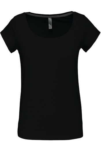 Image produit t-shirt col bateau manches courtes femme
