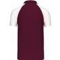 Kariban Polo Baseball bordeaux/l.g./white