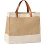 Nutshell Tote bag en jute Adley avec simili cuir natural