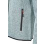 James&Nicholson Ladies´ Knitted Fleece Jacket light_grey_melange/red