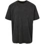 Build Your Brand Acid Washed Heavy Oversize Tee black