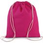 Kimood Petit sac à dos en coton bio avec cordelettes magenta