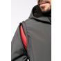 Kariban Veste Softshell 3 couches à capuche avec manches amovibles unisexe titanium