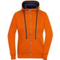 James&Nicholson Ladies' Lifestyle Zip-Hoody dark_orange/navy