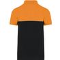 WK Designed To Work Polo bicolore écoresponsable manches courtes unisexe black/orange