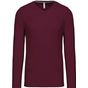 Kariban T-shirt col V manches longues wine
