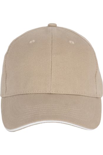 Image produit Casquette en coton biologique à sandwich contrasté - 6 panneaux
