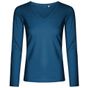 Xo by Promodoro Women´s V-Neck T-Shirt Longsleeve petrol
