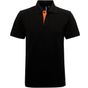 Asquith & Fox Polo contrasté coupe classique homme black/orange