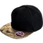 Result Bronx Glitter Flat Peak Snapback Cap black/gold