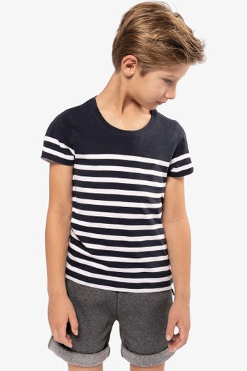 Image produit T-shirt marin col rond Bio enfant