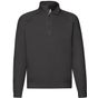 fruit of the loom Premium Zip Neck Raglan Sweat black