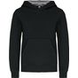 Kariban Sweat-shirt capuche contrastée enfant black/fine_grey