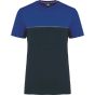 WK Designed To Work T-shirt bicolore écoresponsable manches courtes unisexe navy/royal_blue