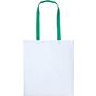 Nutshell Cabas en coton anses longues université white/kelly_green
