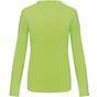 kariban T-shirt col V manches longues femme lime