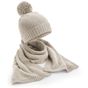 Beechfield Écharpe et bonnet à maille, en coffret cadeau oatmeal_fleck