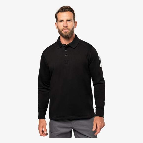 Sweat-shirt col polo WK-Designed-To-Work