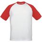 B&C Collection Base-Ball blanc/rouge