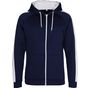 AWDis Just Hoods Sports polyester Zoodie oxford_navy/arctic_white