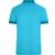 James&Nicholson Men´s Heather Polo turquoise_melange/turquoise