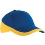 K-up Racing - casquette bicolore 6 panneaux royal_blue/yellow
