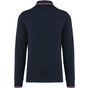 kariban Polo maille piquée manches longues homme navy/red/white