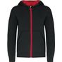 Kariban Sweat-shirt zippé capuche enfant black/red