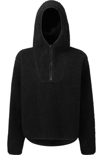 Image produit Sweat à capuche sherpa avec fermeture zippée 1/4 pour femme Tridri®