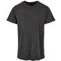 Build Your Brand Acid Washed Round Neck Tee black