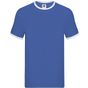 fruit of the loom Ringer Tee - bleu_royal/blanc - L