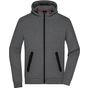 James&Nicholson Men´s Hooded Jacket dark_melange