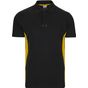 Velilla Polo bicolore manches courtes black/yellow