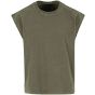 Build Your Brand Vintage Cropped Heavy Sleeveless Tee warm_khaki