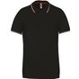 Kariban Polo maille piquée manches courtes homme black/red/white