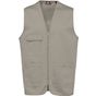 WK Designed To Work Gilet polycoton multipoches unisexe beige