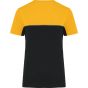 WK Designed To Work T-shirt bicolore écoresponsable manches courtes unisexe black/yellow