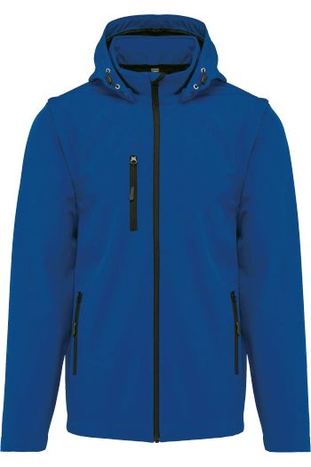 Image produit Veste Softshell 3 couches à capuche avec manches amovibles unisexe