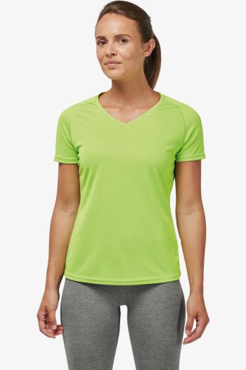 Image produit T-shirt de sport manches courtes col v femme