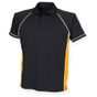 finden-&-hales Men's Piped Performance Polo black/amber/white