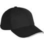 K-up Casquette en coton biologique à sandwich contrasté - 6 panneaux black/white