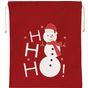 Kimood Sac coton à cordon motif bonhomme de neige cherry_red