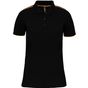 WK Designed To Work Polo Day To Day contrasté manches courtes femme black/yellow