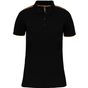 WK-Designed-To-Work Polo Day To Day contrasté manches courtes femme black/yellow