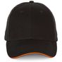 K-up Casquette sandwich contrasté - 6 panneaux black/orange