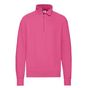 fruit of the loom Lightweight Zip Neck Sweat fuchsia