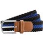 Asquith & Fox Ceinture stretch tressée à rayures bicolores black/royal
