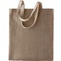 Kimood Sac en toile de jute teint 100% naturel natural/capuccino