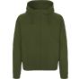 Neutral Unisex Hoodie With Hidden Zip military